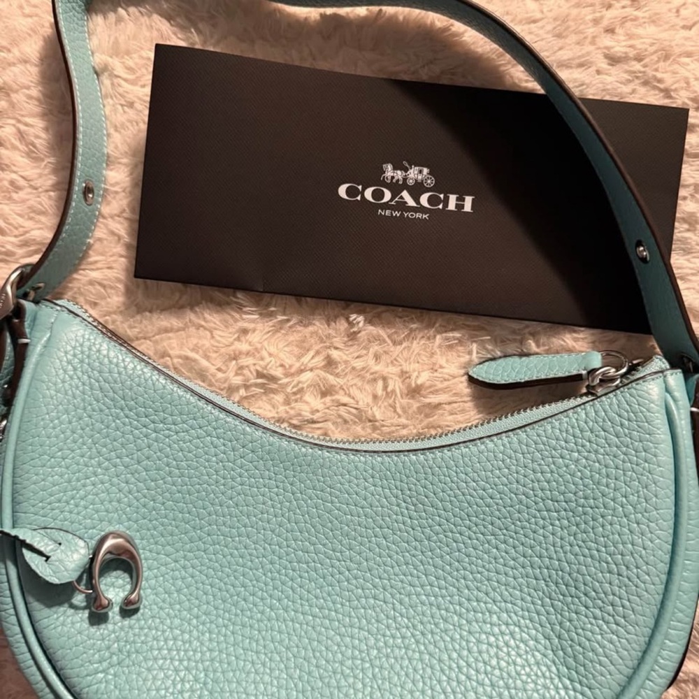 Coach Aqua Leather Shoulder Bag